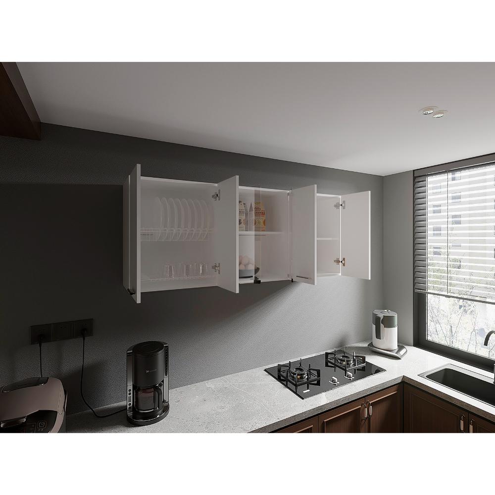Gabinete Superior Vega, Blanco Duqueza, con amplio espacios espacios para guardar utensilios de cocina (vista 2)