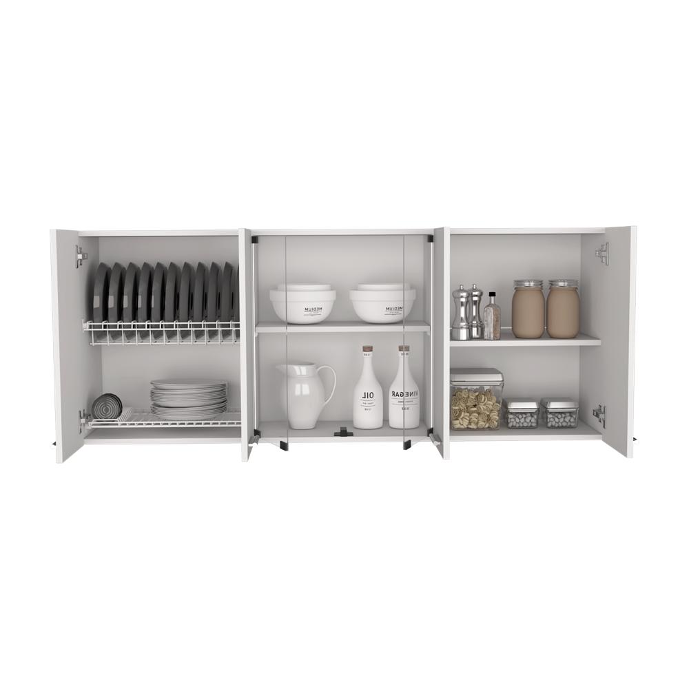 Gabinete Superior Vega, Blanco Duqueza, con amplio espacios espacios para guardar utensilios de cocina
