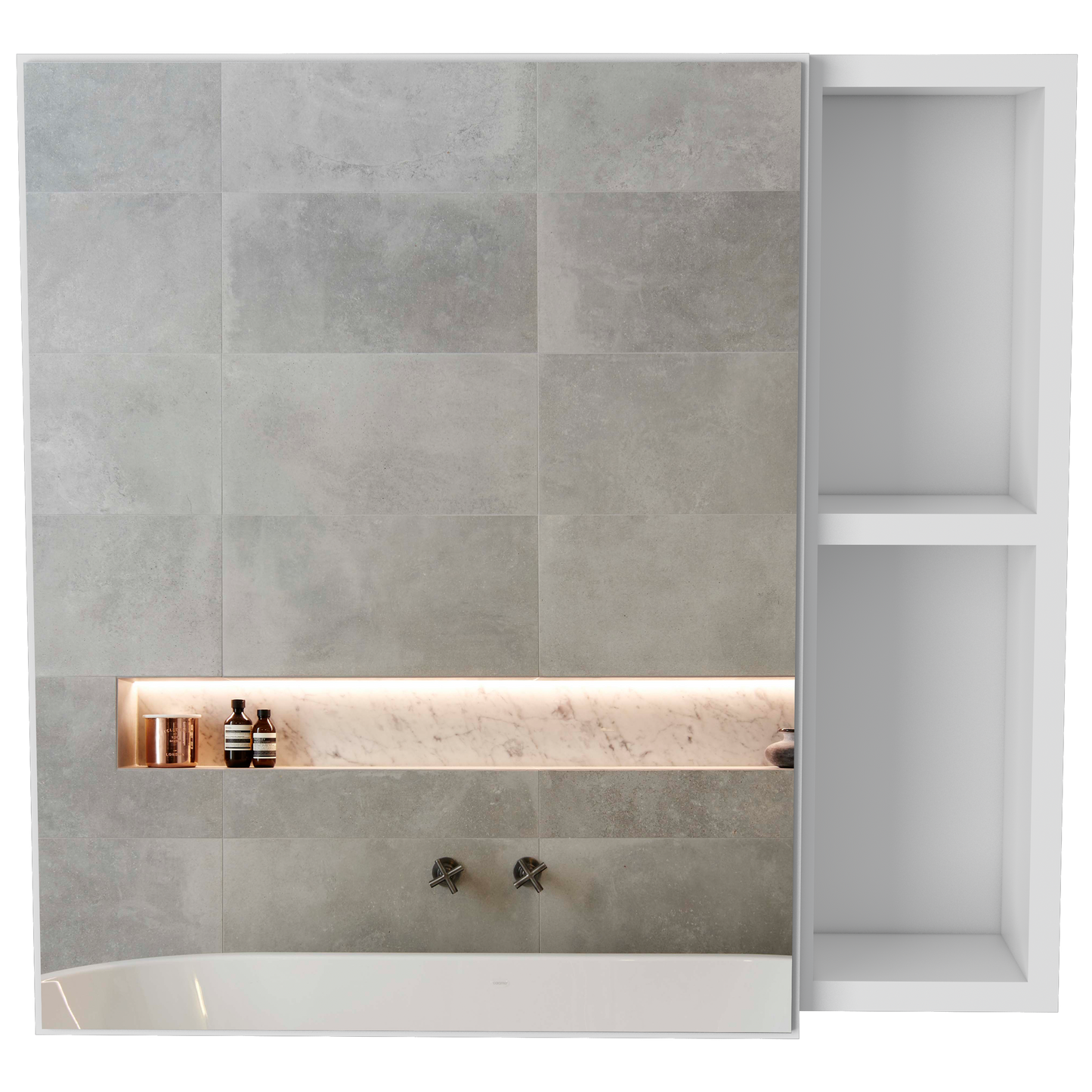 Botiquin Para Baño Omari, Blanco Con Espejo