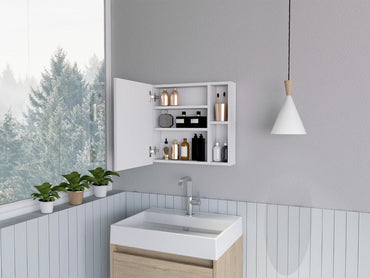 Botiquin Para Baño Omari, Blanco Con Espejo