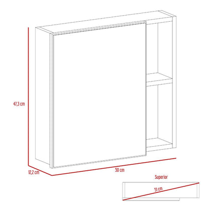 Botiquin Para Baño Omari, Blanco Con Espejo