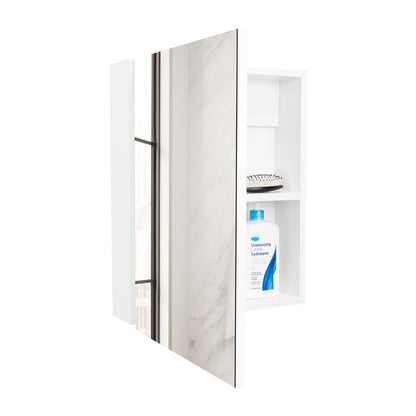Gabinete de Baño Lumo, Blanco, con Puerta Espejo y Dos Entrepaños Para Ubicar Objetos