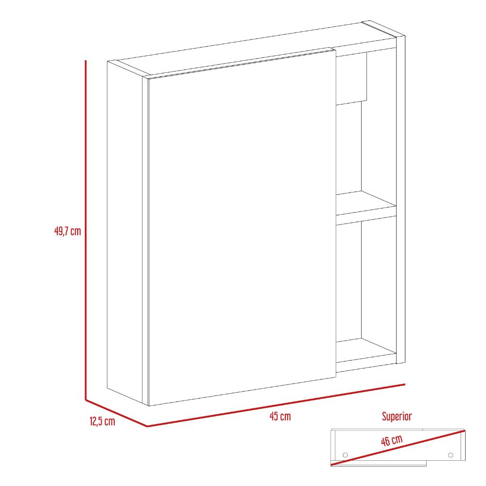 Botiquin Para Baño Labelle, Miel Con Espejo