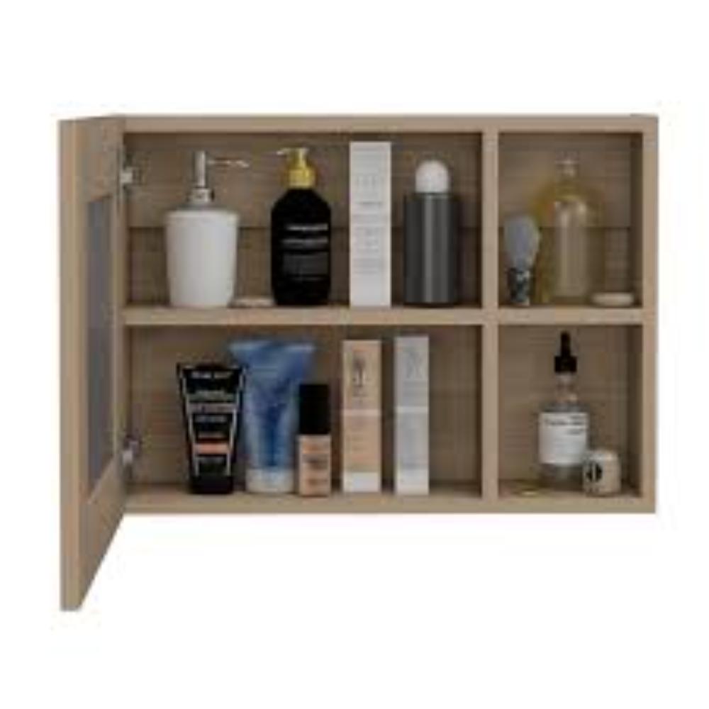 Botiquin Para Baño Cairo Con Espejo, Rovere