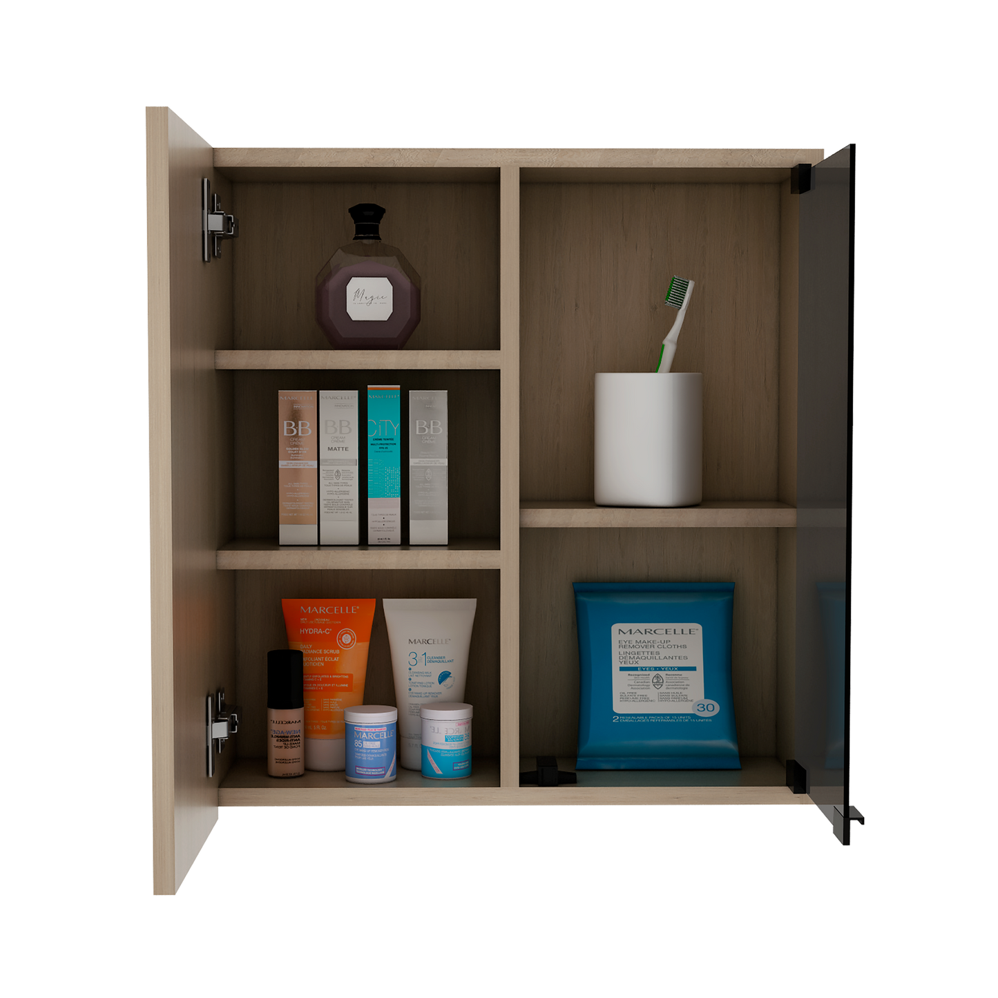 Botiquin Para Baño Miró Con Espejo, Rovere