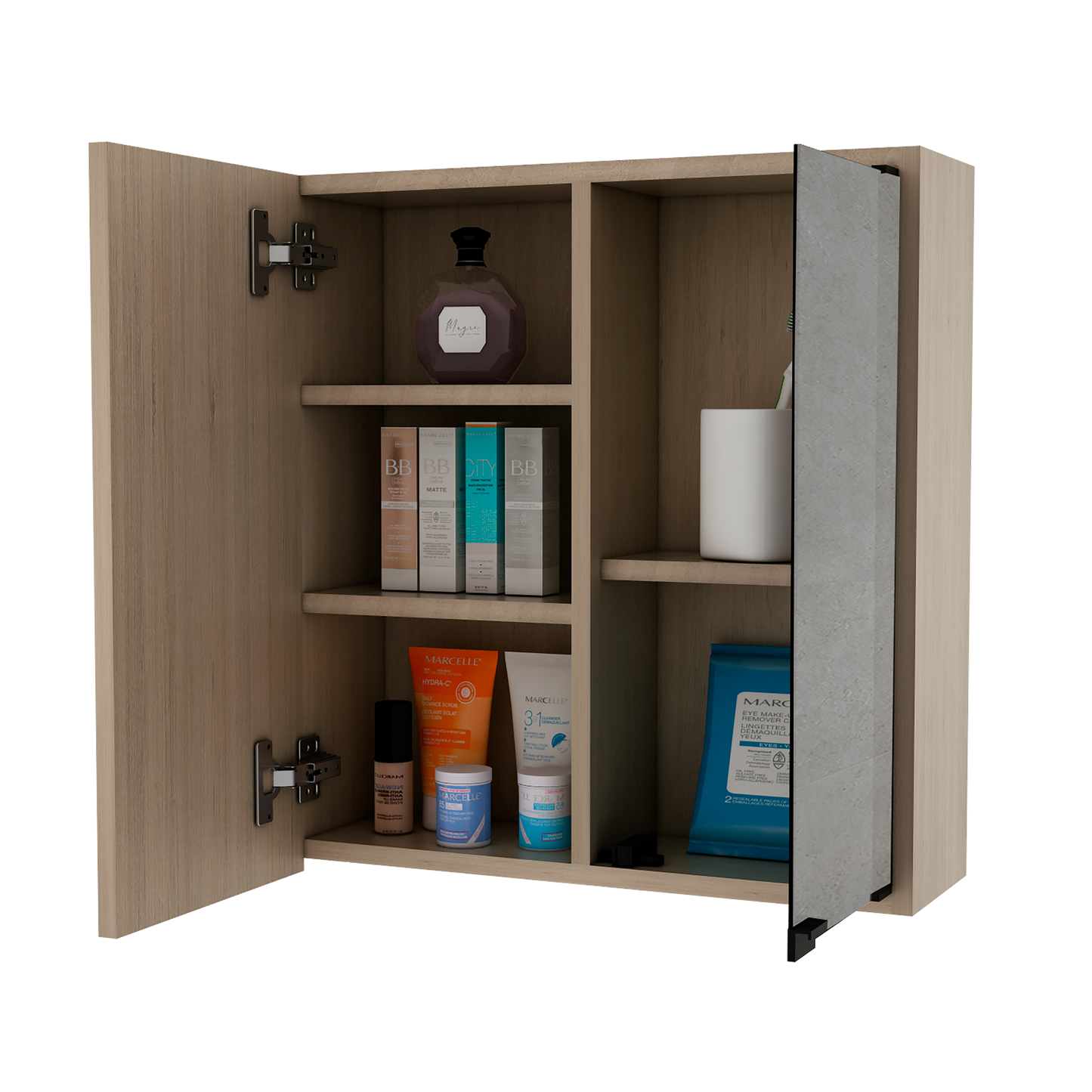 Botiquin Para Baño Miró Con Espejo, Rovere