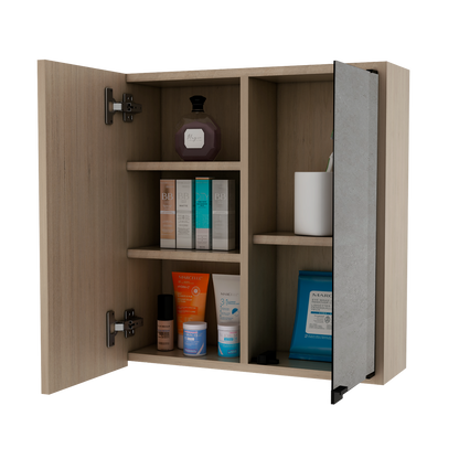 Botiquin Para Baño Miró Con Espejo, Rovere