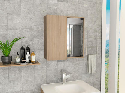 Botiquin Para Baño Miró, Rovere Con Espejo