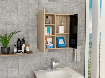 Botiquin Para Baño Miró, Rovere Con Espejo