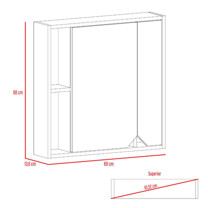 Botiquin Para Baño Ara, Rovere Con Espejo