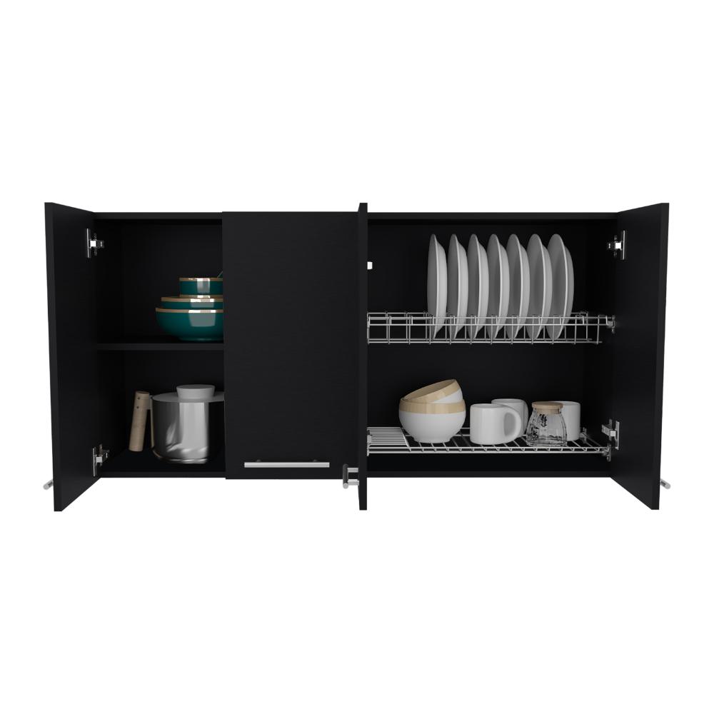 Gabinete Superior Ameralto, Wengue, con espacio para almacenar objetos incluye locero (vista 4)