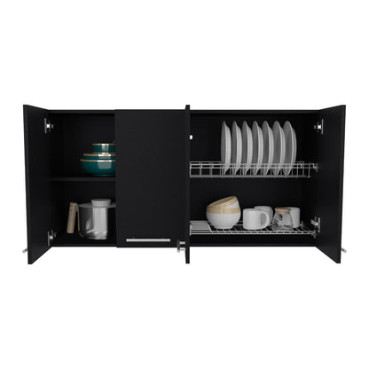 Gabinete Superior Ameralto, Wengue, con espacio para almacenar objetos incluye locero (vista 4)