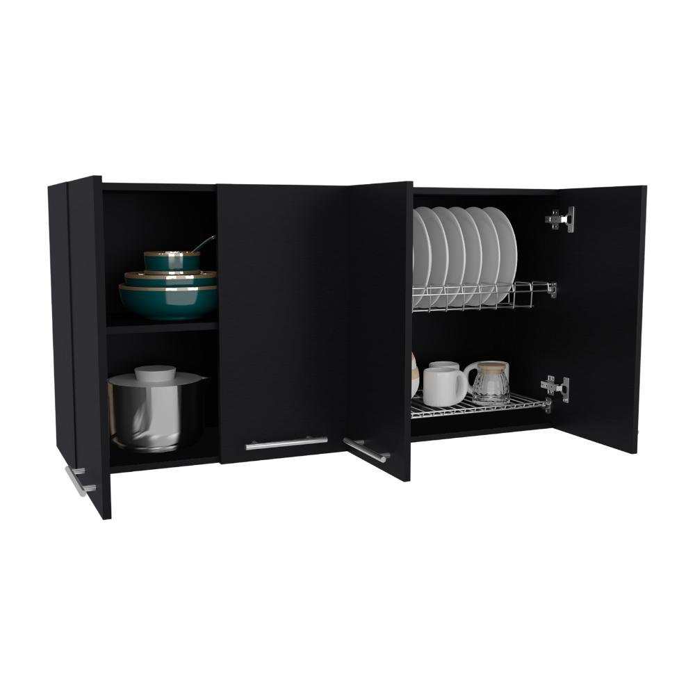 Gabinete Superior Ameralto, Wengue, con espacio para almacenar objetos incluye locero (vista 3)