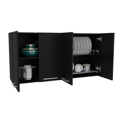 Gabinete Superior Ameralto, Wengue, con espacio para almacenar objetos incluye locero (vista 3)
