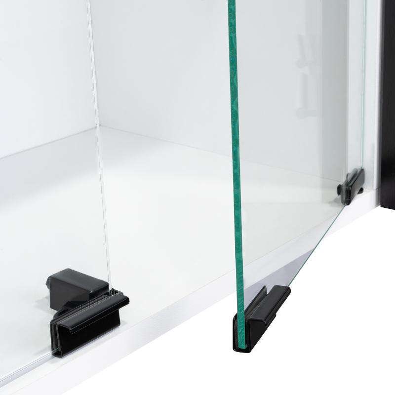 Gabinete Superior Mural, Blanco y Wengue, incluye entrepaño móvil central y dos puertas de vidrio