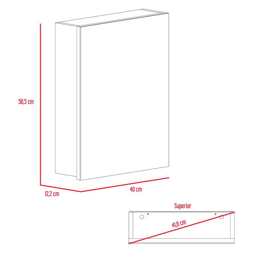 Botiquin Para Baño Lumo, Wengue Con Espejo
