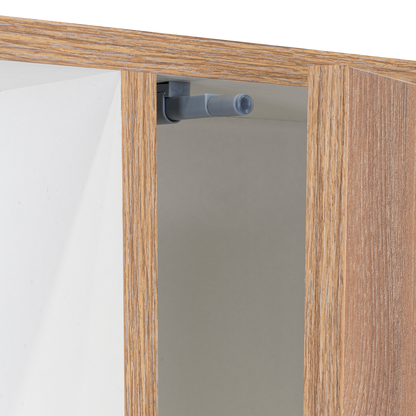 Botiquin Para Baño Vis Con Espejo, Miel Y Blanco