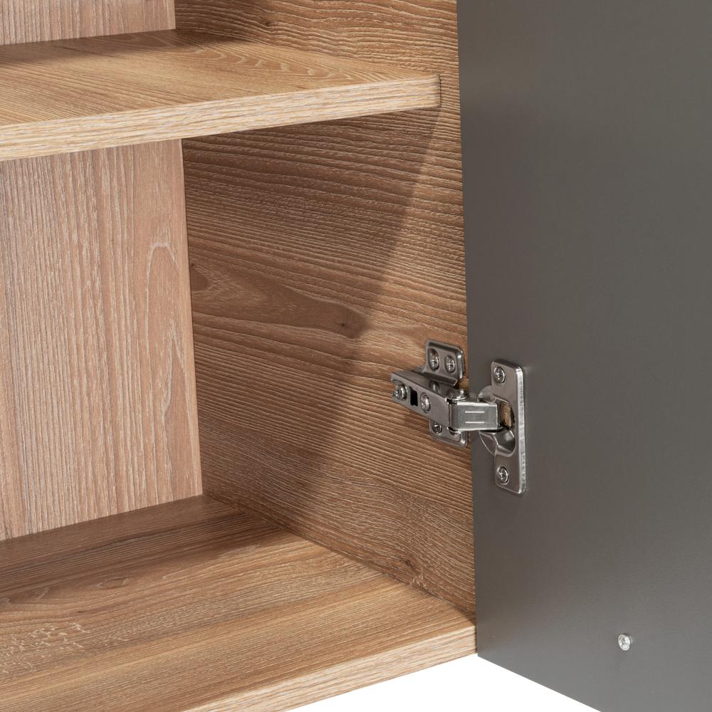 Mueble De Cocina Mural,  Miel Y Plomo Seis Puertas