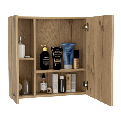 Botiquin de Baño Sines, Duna, con Puerta Espejo y Dos Entrepaños