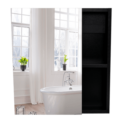 Gabinete de Baño Labell, Wengue, con Puerta y Entrepaños