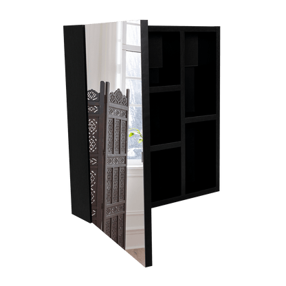 Gabinete de Baño Labell, Wengue, con Puerta y Entrepaños