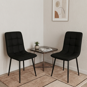 Silla Flex, Color Negro, con Espaldar y Diseño Moderno