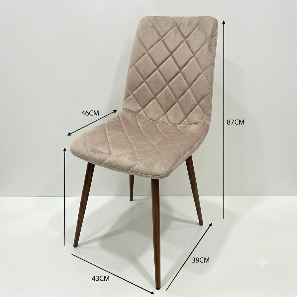 Silla de Comedor Sorrento, Café Claro, con Espaldar y Diseño Moderno