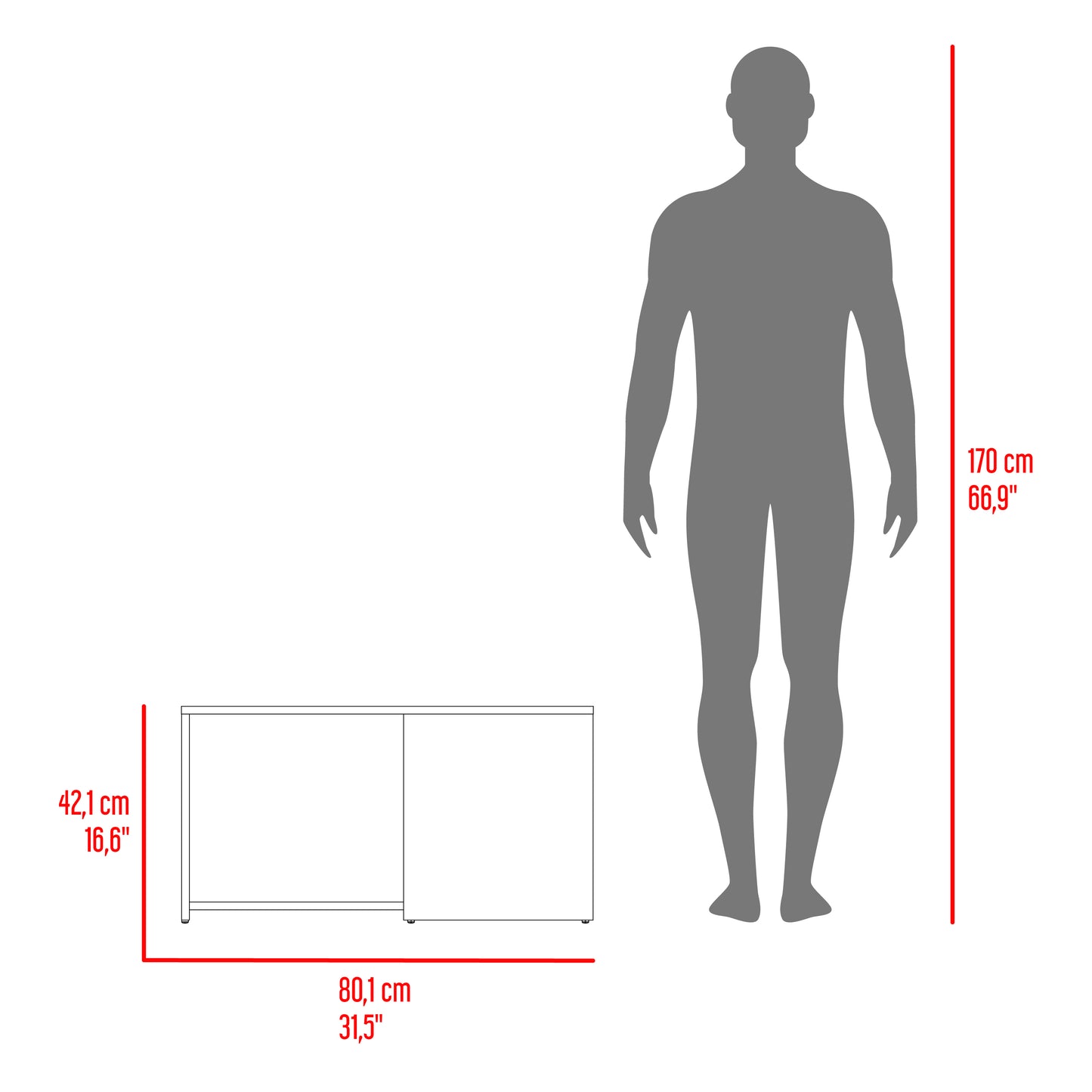 Mesa De Centro Adel, Capri Y Fresno Europeo