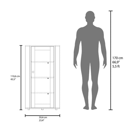 Vitrina Esquinera Genova Una Puerta Vidrio, Blanco