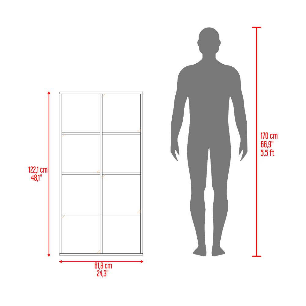 Biblioteca Organizadora Cubik Con Cuatro Cubos En Tela, Gris y Wengue