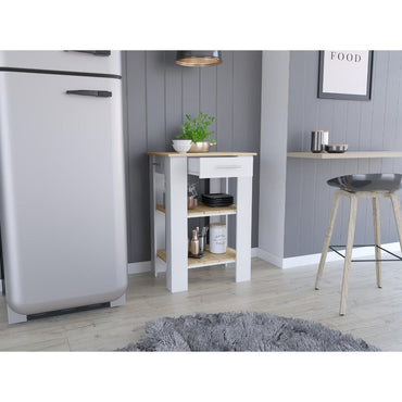 Isla De Cocina Un Cajon, FM Furniture 006B Blanco