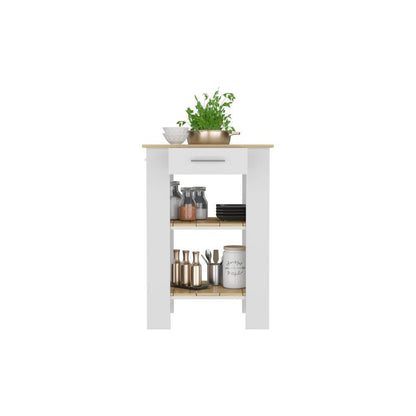 Isla De Cocina Un Cajon, FM Furniture 006B Blanco