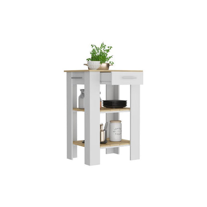 Isla De Cocina Un Cajon, FM Furniture 006B Blanco