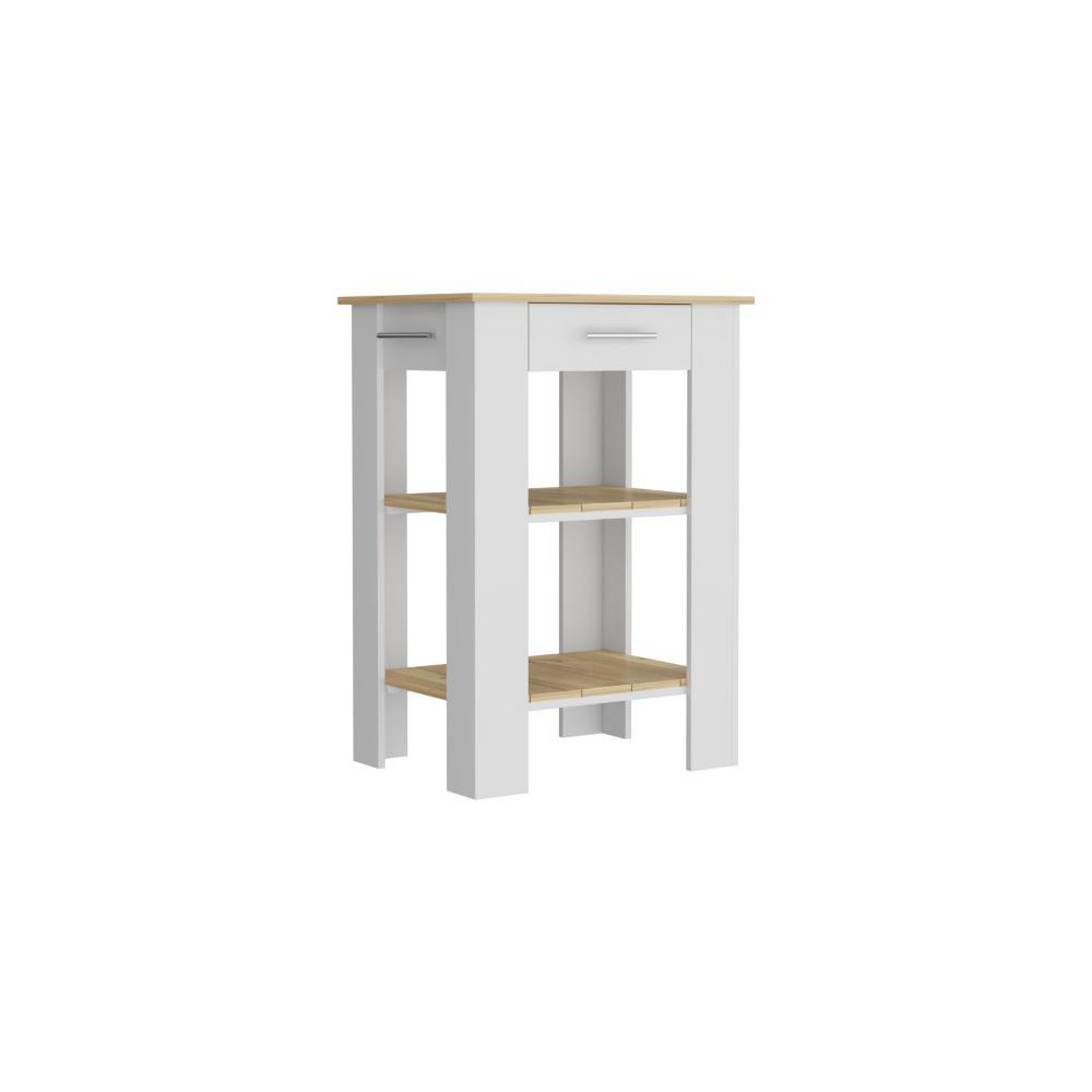 Isla De Cocina Un Cajon, FM Furniture 006B Blanco