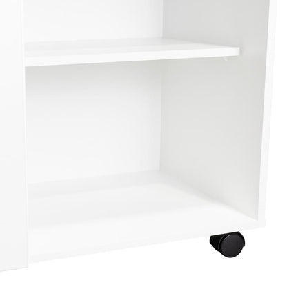 Barra de Cocina Movix, Blanco y Macadamia, con dos entrepaños internos para almacenamiento