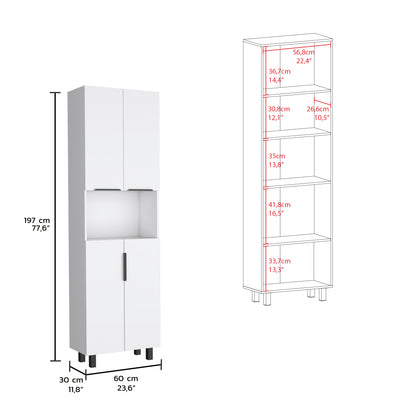 Alacena Multiusos Oshawa, Blanco, con gran variedad de entrepaños