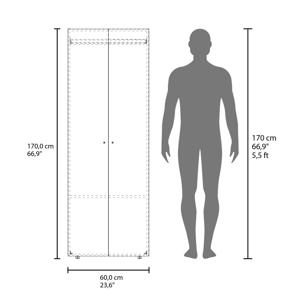 Closet Colgador Dos Puertas Tuhome, Wengue