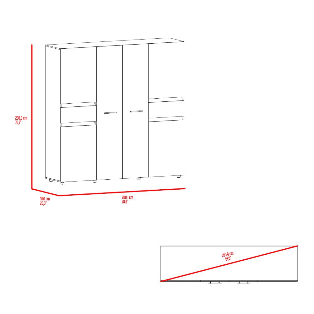 Closet Grande Imperial 200x200 Wengue y Fresno Europeo