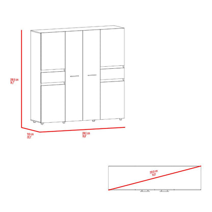 Closet Grande Imperial 200x200 Wengue y Fresno Europeo