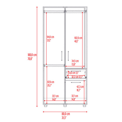 Closet Tres Puertas Un Cajon Vance, Fresno Y Capri