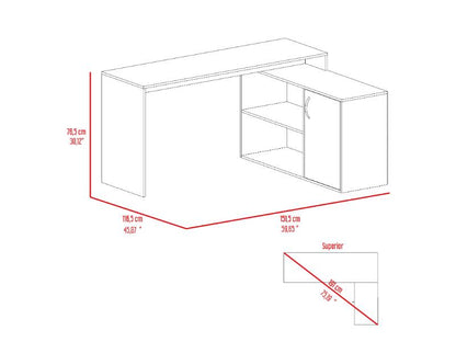 Escritorio En L Axis, Milan, con Una Puerta Batiente (vista 16)