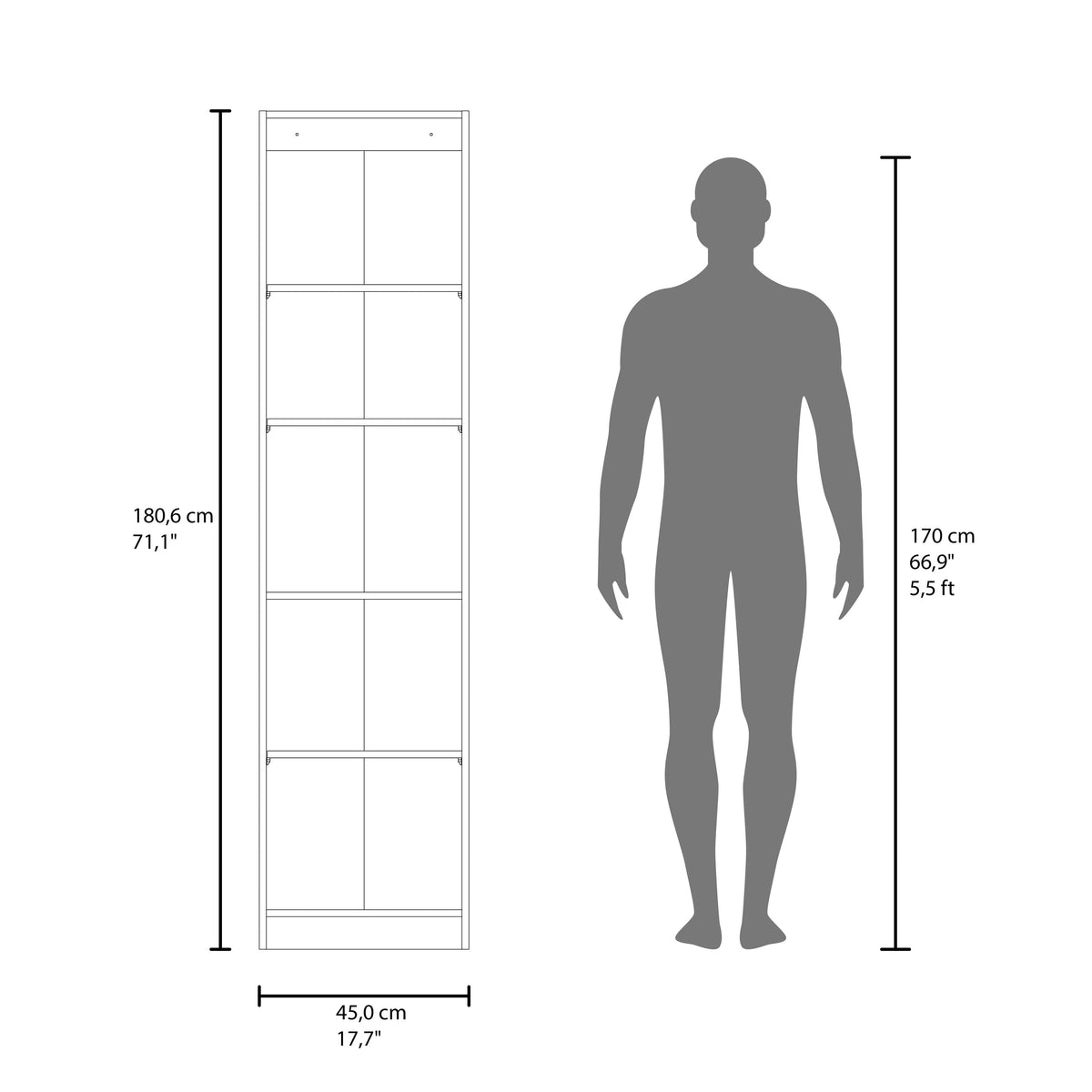 Estante E5 Home E Una Puerta, Blanco (vista 7)