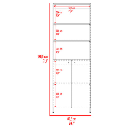 Estante Dos Puertas Home, Wengue Y Milan