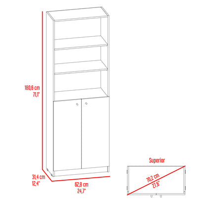 Estante Dos Puertas Home, Wengue Y Milan