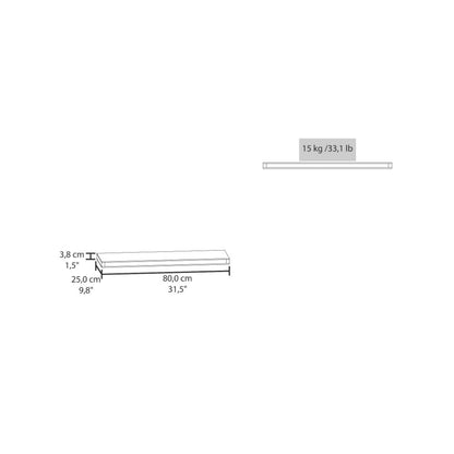 Repisa Flotante Wall, Habano Por 1 Unidad