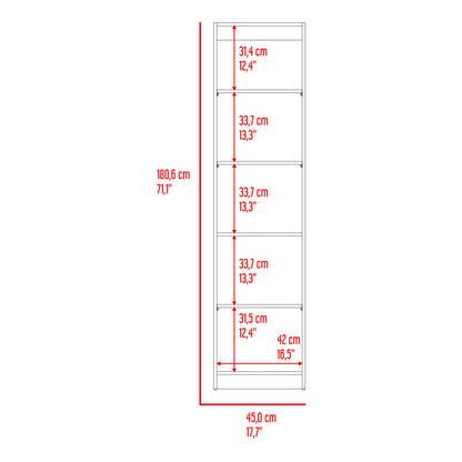 Estante Cuatro Repisas Home E2, Wengue Y Milan