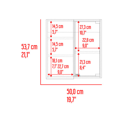 Botiquin Para Baño Miró, Rovere Con Espejo