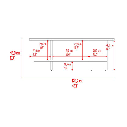 Mesa Para Tv Leeds, Nogal Europeo, Para Televisor hasta 50"