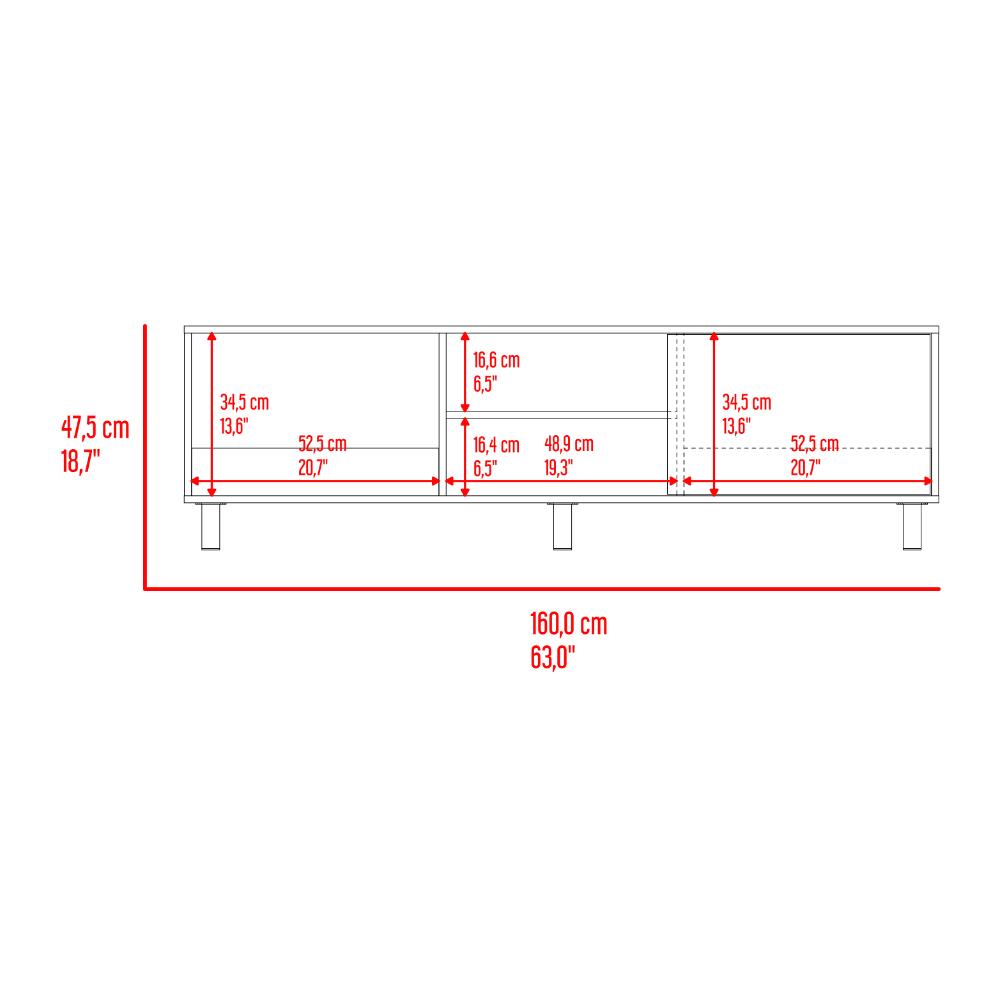 Mesa Para Tv Tunez, Nogal, Para Televisor Hasta 70 Pulgadas (vista 10)