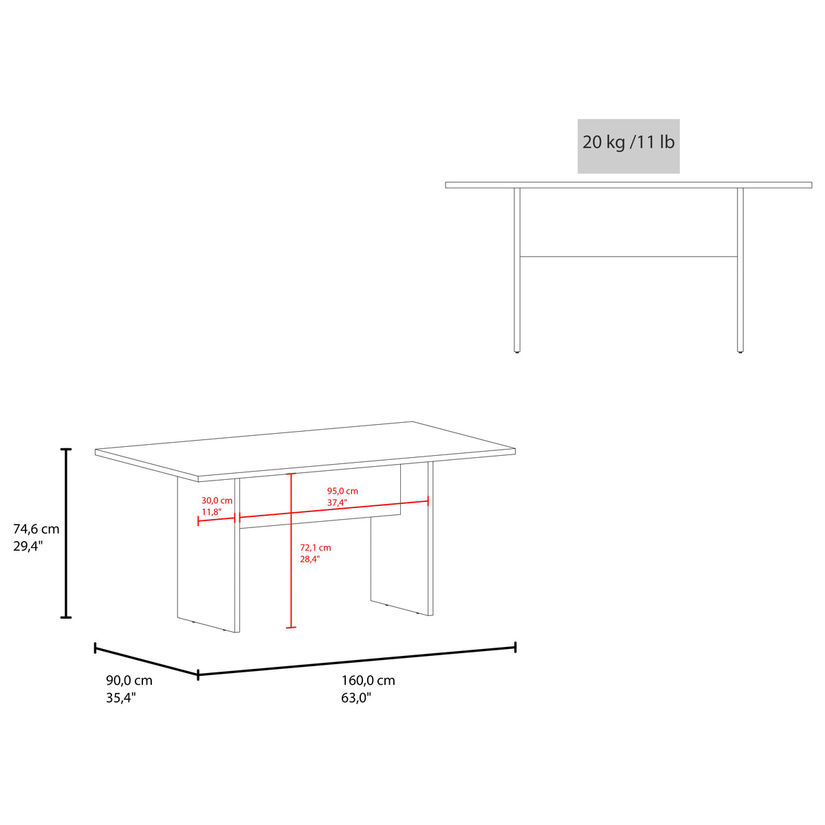 Mesa para Comedor Ascher, Avellana, para Seis Puestos, No Incluye Sillas